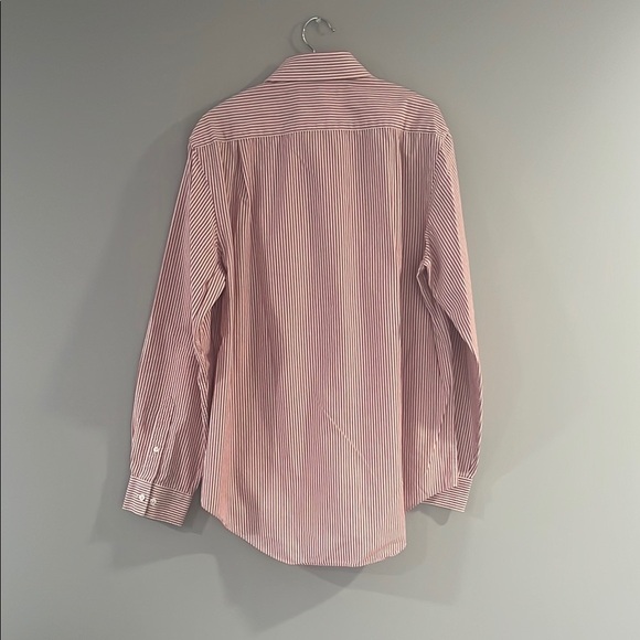 Tommy Hilfiger Red and White Dress Shirt Classic Style - Picture 5 of 5